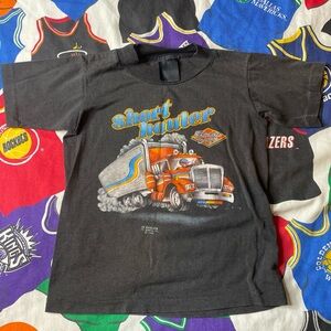 Vintage 1988 3d Emblem Truckers Only Short Hauler Shirt Rare!
